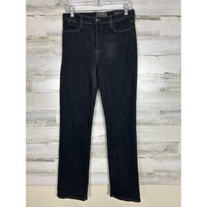 NYDJ Womens 8 Light Black Denim Straight Leg Stretch Jeans Nordstrom Retro